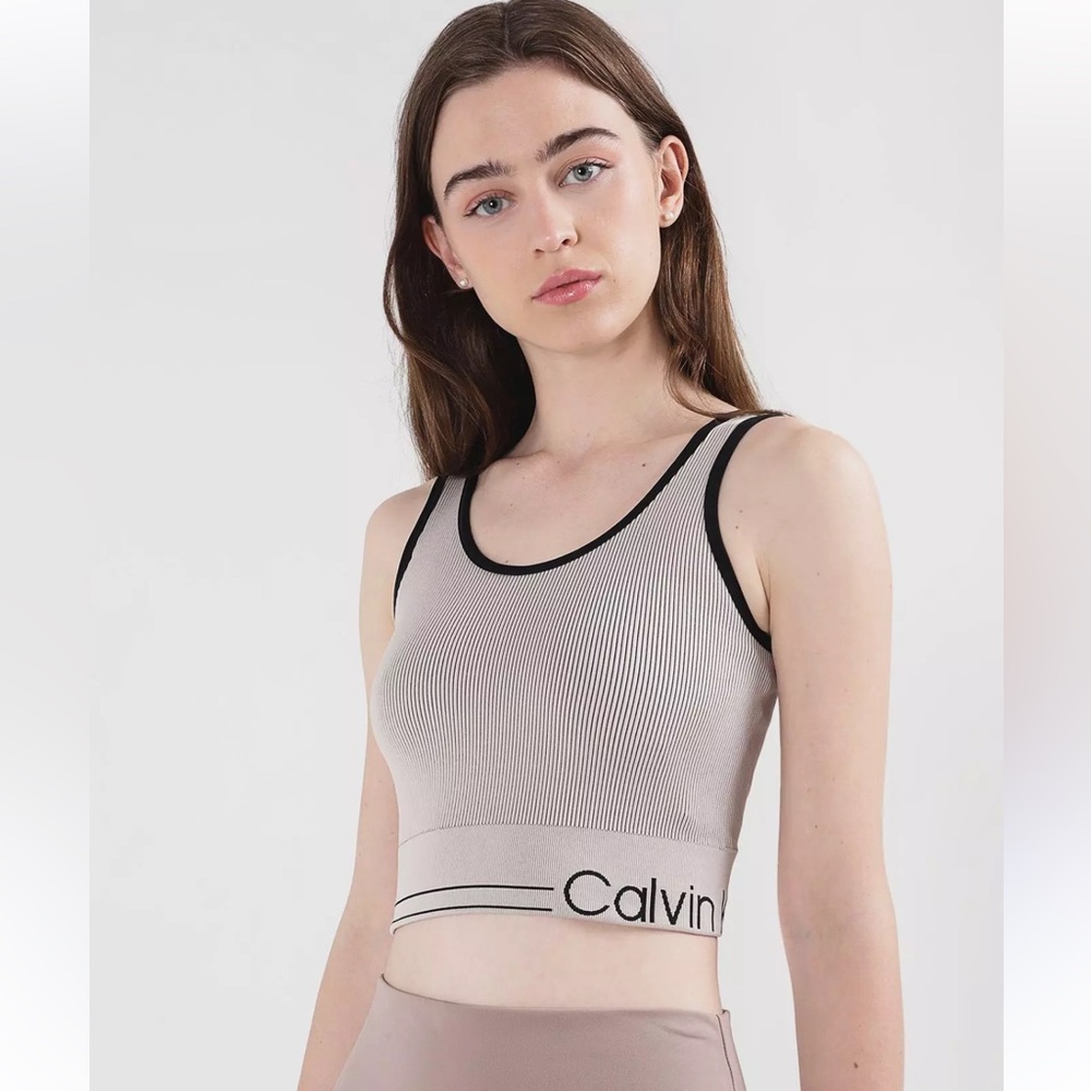Calvin Klein Performance Ribbed Crop Top size xs